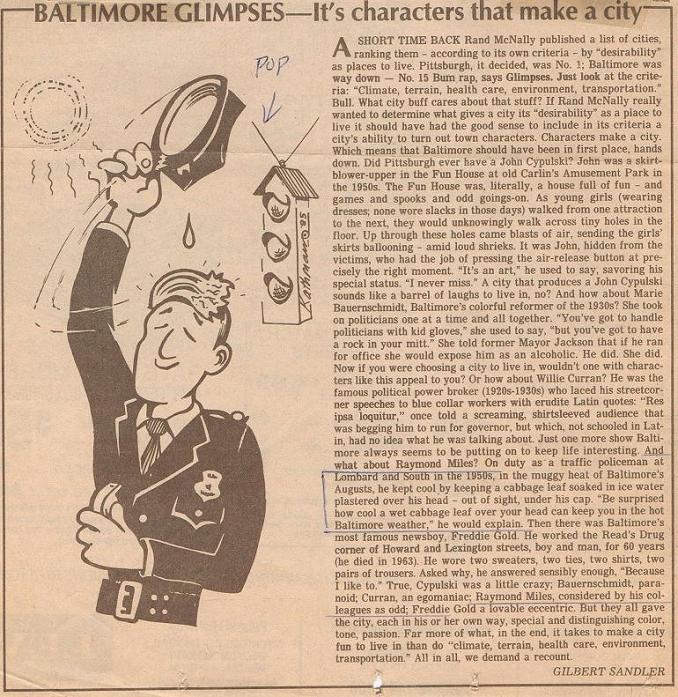 BALTIMORE GLIMPSES 6 18 1985