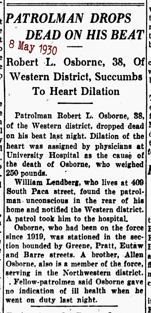 The Baltimore Sun Thu May 8 1930 Robert Osborne 72